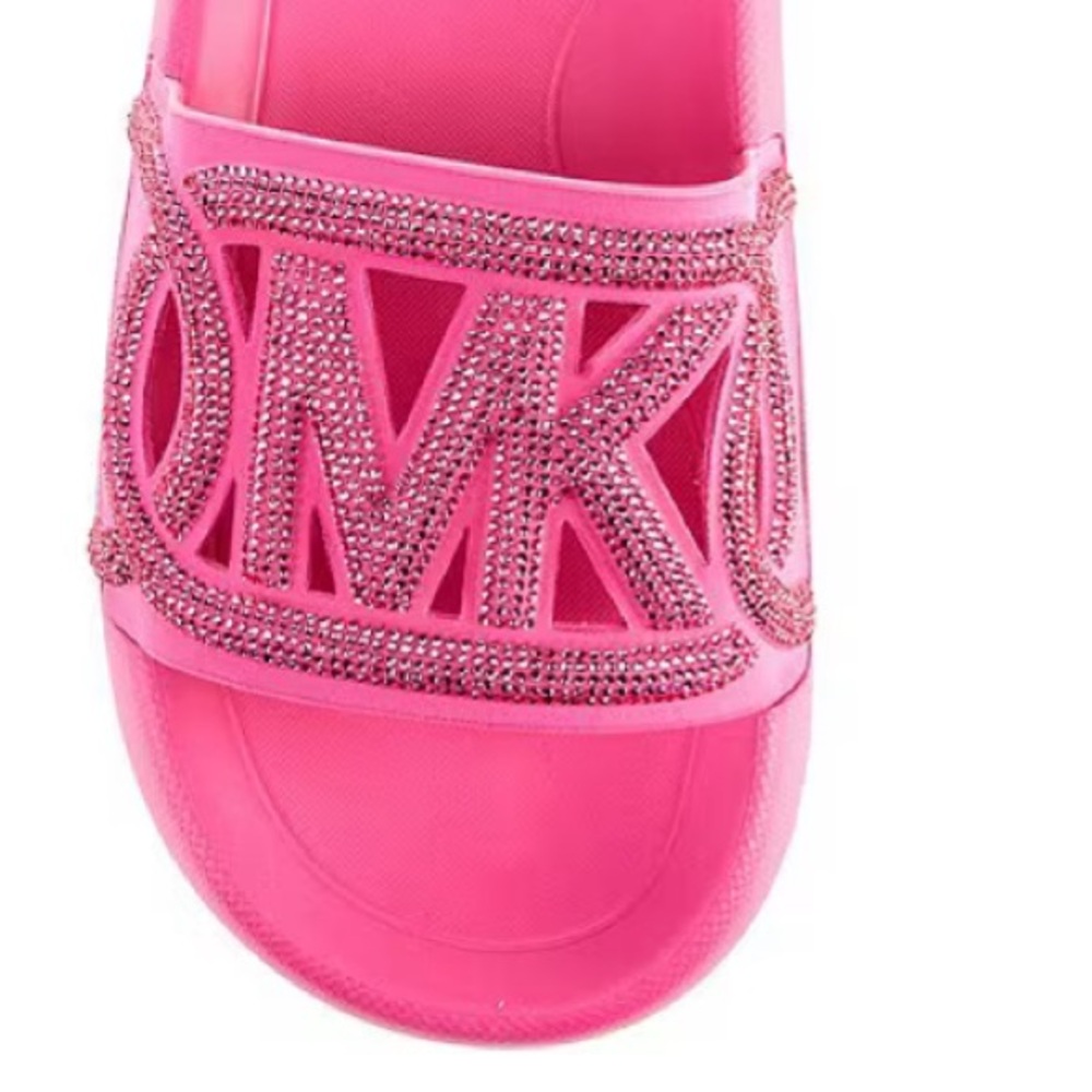 MICHAEL KORS Splash Crystal-Embellished Scuba
Slide Sandal size;8 - Picture 7 of 7